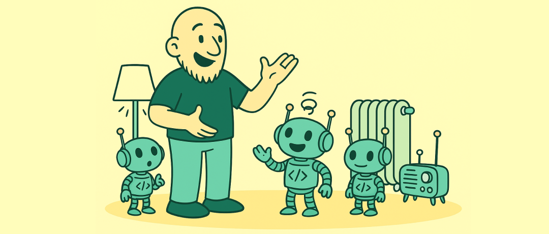 conversational-ai-2025-full Manden gestikulerer og snakker og får AI til at gøre ting for sig